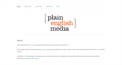 Desktop Screenshot of plainenglishmedia.com